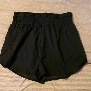 Black high waist athletic shorts